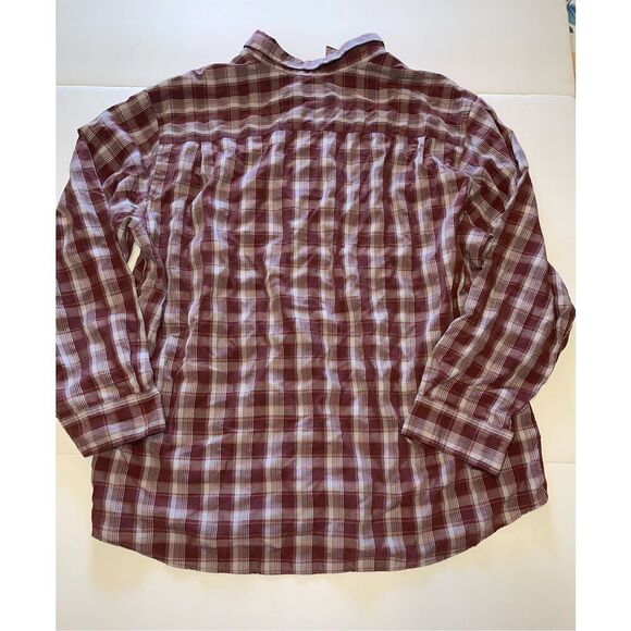 Columbia Men’s XXL Plaid Long Sleeve Button Down Casual Red Lightweight Sz 2X A2 - Picture 6 of 6